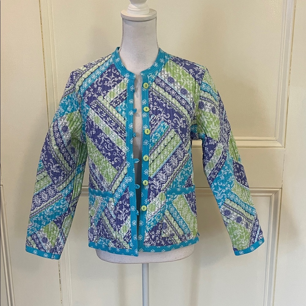 Appleseed's Multicolor Patterned Quilted Jacket - image 1